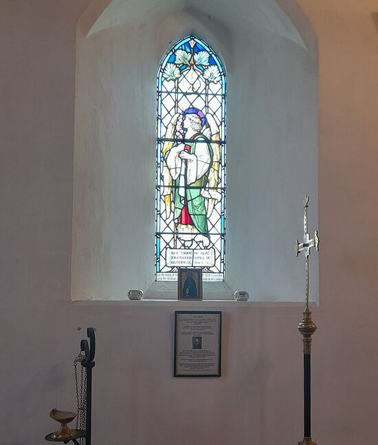 St. Hibald's resting-place at the Hibaldstow church, Lincs (provided by Sdn. Chad Andrew Lyon, Antiochian Community of St. Hybald, N. Lincolnshire)
