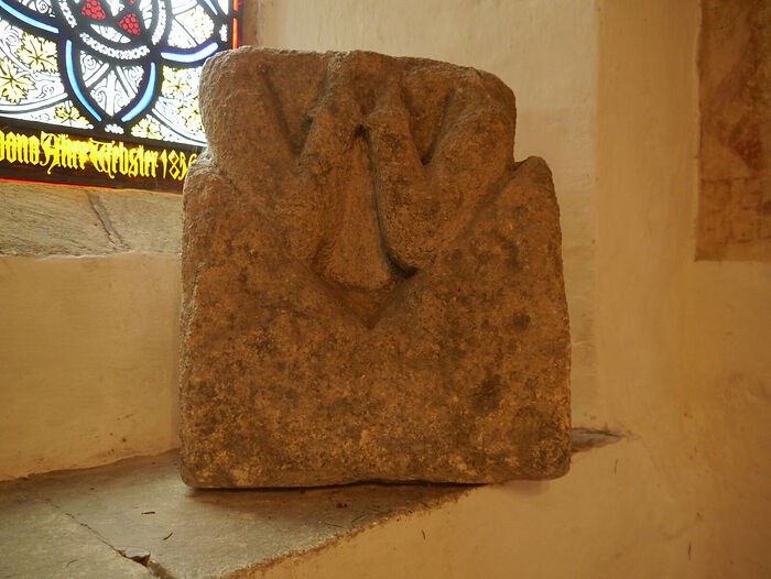 The Peakirk heart-stone relic, Cambs (kindly provided by Dr. Avril Lumley-Prior)