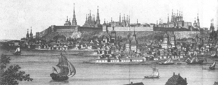 Панорама Казани начала 19 века