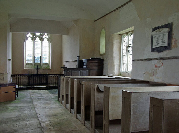 Inside St. Arilda's Church in Oldbury-on-the-Hill, Glos (source - Wasleys.org)