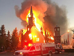 Churches burned to the ground in Canada in ‘anti-church hate crime wave’