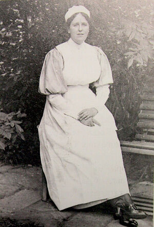 Marion Robinson wearing the uniform of the Sister of Mercy. 1920s