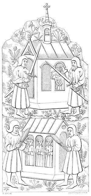 St. Werstan's martyrdom (Archaeological Journal, Vol. 2, from Wikisource.org)