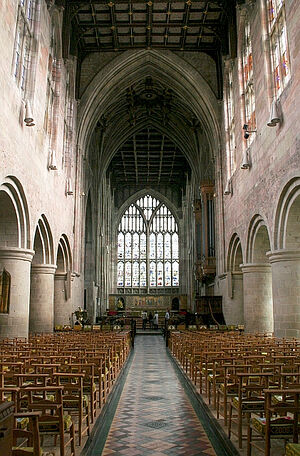 The nave of Great Malvern Priory, Worcs