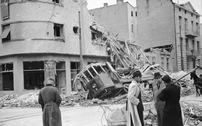 Белград после бомбардировки, 1941 год