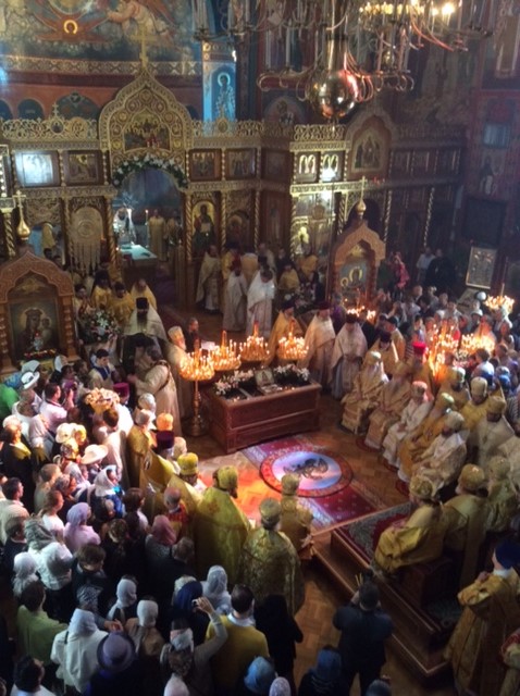 В соборе «Всех скорбящих Радость» на прославлении святителя Иоанна Шанхайского