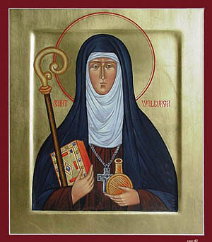 An icon of St. Walburga