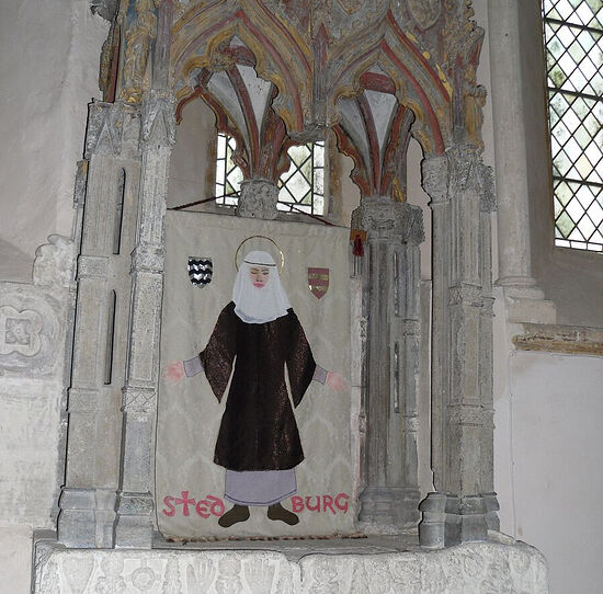 Part of St. Edburga's shrine at St. Michael's Church in Stanton Harcourt, Oxon (photo by Irina Lapa)