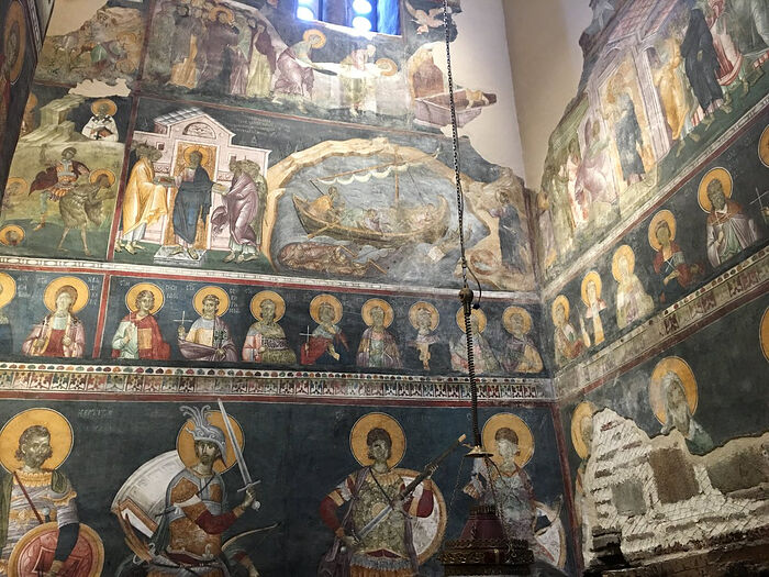 Frescoes of Gracanica Monastery. Photo: Twitter