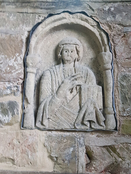 The Saxon figure believed to represent the Mother of God at the Priory Church of Sts. Mary and Hardulph in Breedon-on-the-Hill, Leics (provided by Rachel Askew)