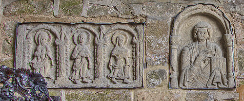 One of the Saxon carvings at the church in Breedon-on-the-Hill, Leics (taken from Leicestershirechurches.co.uk)