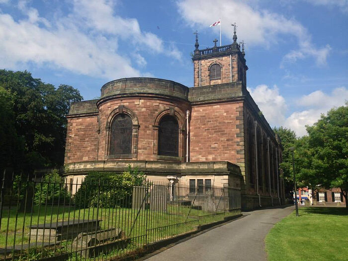 St. Modwen's Anglican Church in Burton-on-Trent, Staffs (provided by St. Modwen's parish)