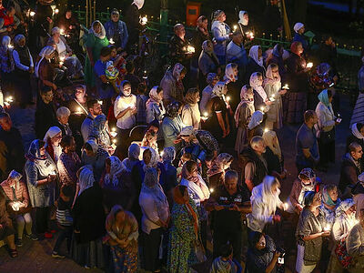 Праздник Успения Пресвятой Богородицы в городе Печоры