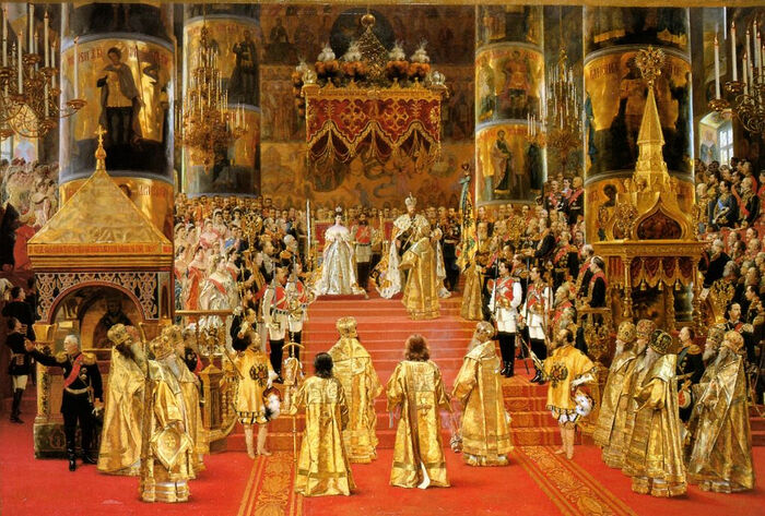 Жорж Беккер. Коронация императора Александра III и императрицы Марии Федоровны