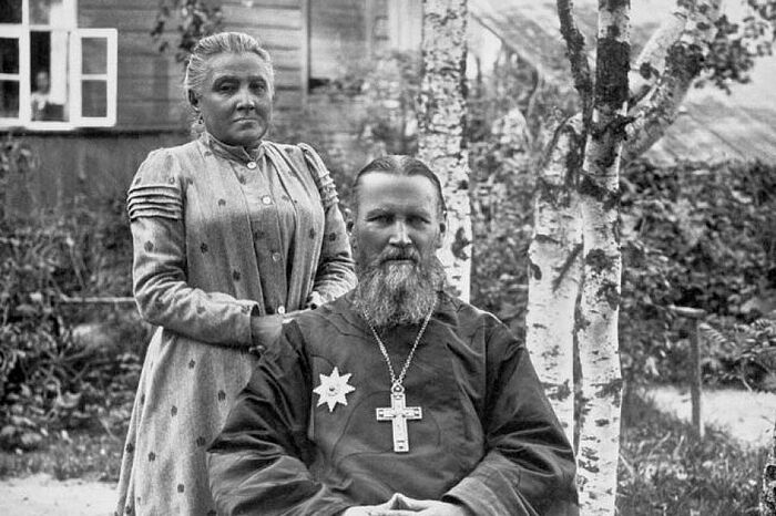 Святой праведный Иоанн Кронштадтский с супругой Елизаветой Константиновной