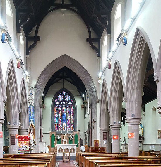 Interior of St. Osburg's RC Church in Coventry. Photo provided by Fr. Pontius Bandua
