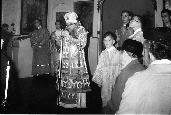 Κήρυγμα στο νεόδμητο ναό της εικόνας της Παναγίας «Πάντων Θλιβομένων η Χαρά». Σαν Φρανσίσκο. Έτος 1965