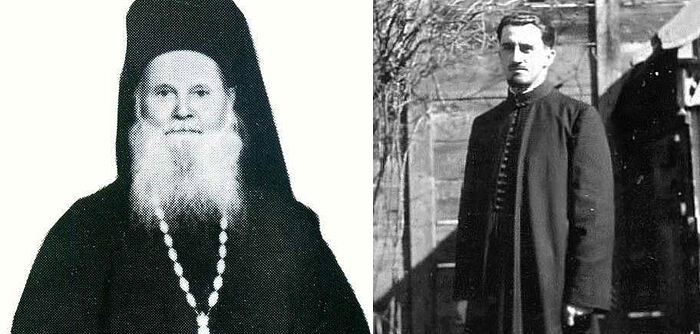 Fr. Calistrat (left), Fr. Ilarion (right). Photo: basilica.ro