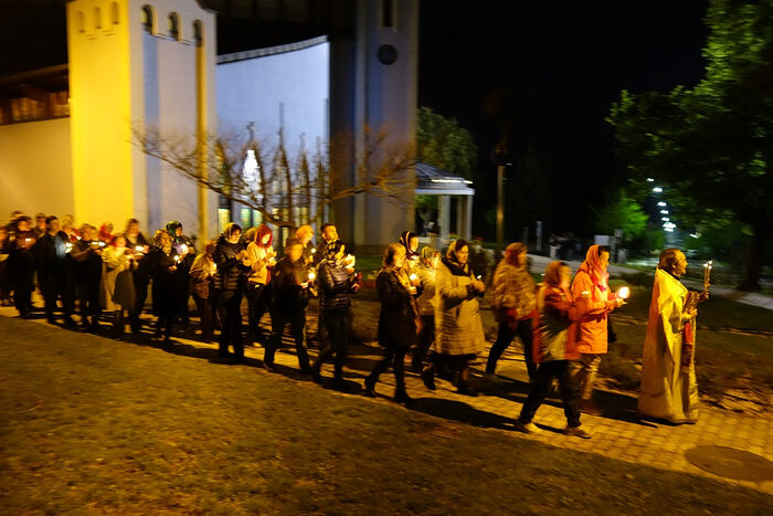 The Paschal cross procession in Heviz