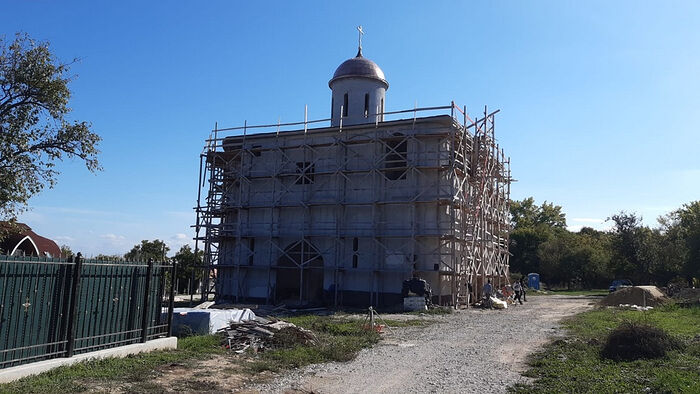 The church in Heviz in autumn 2021