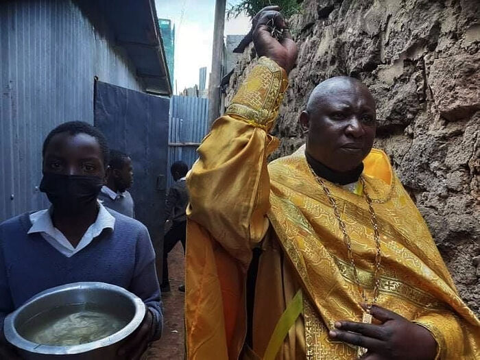 The blessing of the new school after the destruction of Dagoretti, 2020