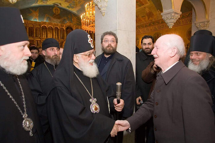 Владыка Евгений, Святейший Патриарх Грузии Илия II и Константин Ефимович Скурат