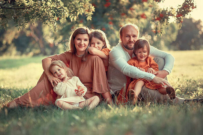 Вероника Алексеенко с семьей