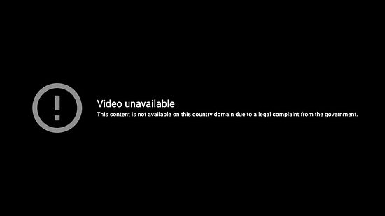 YouTube screenshot of the banned video