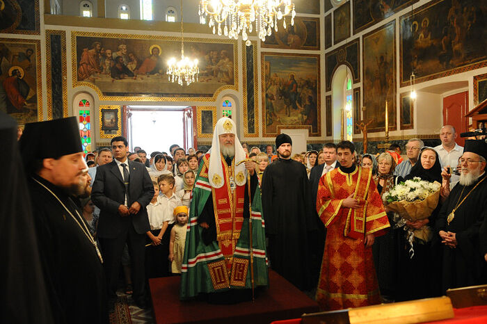 Inside the Russian Church of St. Demetrios of Thessaloniki in Cairo, which served as the Russian representation to the Alexandrian Patriarchate before the latter entered into communion with the Ukrainian schismatics. Photo: patriarchia.ru