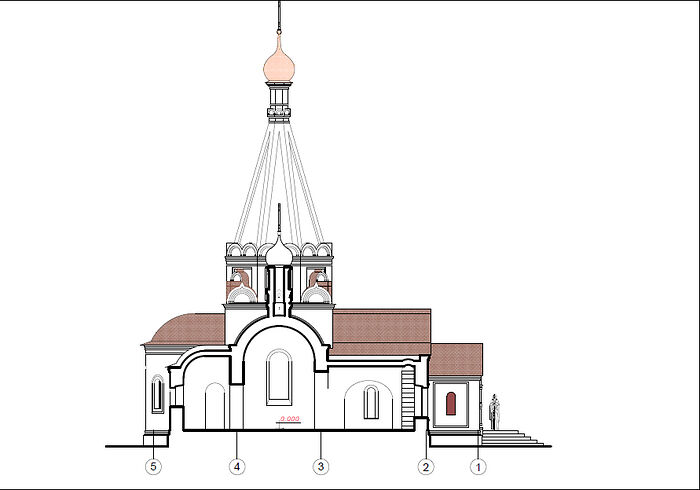 Το σχέδιο του ιερού ναού Γεννήσεως Χριστού στο χωριό Κούτσερι