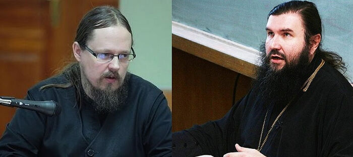 Fr. George Maximov (left), Fr. Andrei Novikov (right)