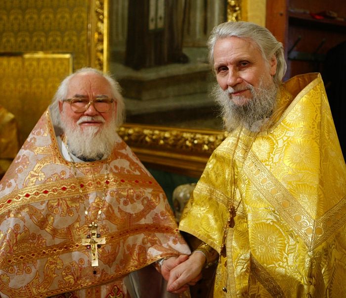 Οι Πρωτοπρεσβύτεροι Ματφιέι Σταντνιούκ και Βλαντίμιρ Ντιβάκοφ. Φωτογραφία: Β. Χομπακόφ / patriarchia.ru