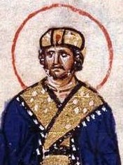 Михаил III (миниатюра из Хроники Иоанна Скилицы, начало XIII века)
