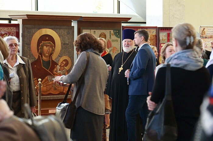 В Кремлевском дворце открылась юбилейная выставка факультета церковных художеств