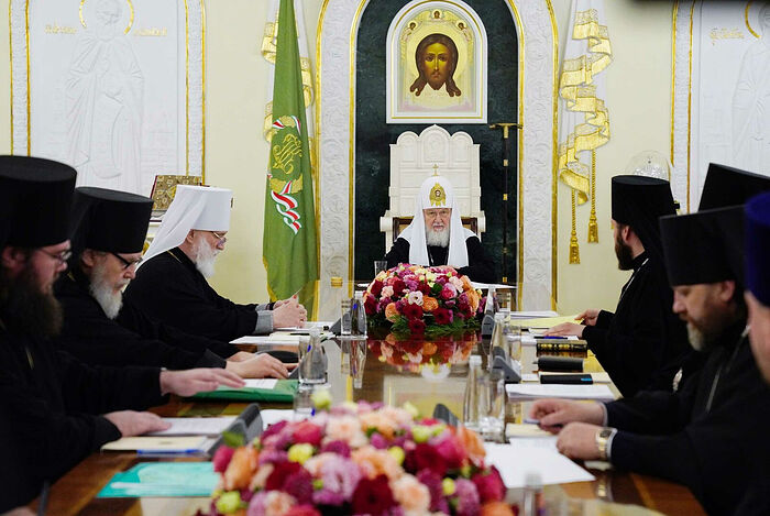 Под председательством Святейшего Патриарха Кирилла состоялось очередное заседание Архиерейского совета Московской митрополии