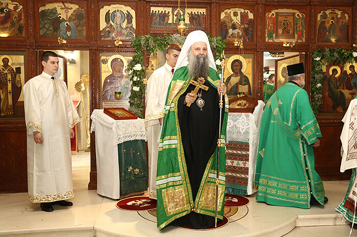 Предстоятель Сербской Церкви совершил богослужение в престольный праздник Русского Подворья в Белграде