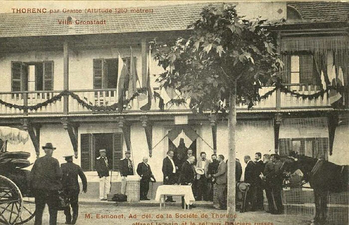Villa Kronstadt in Thorenc on July 4, 1905 at the arrival of convalescent Russian officers