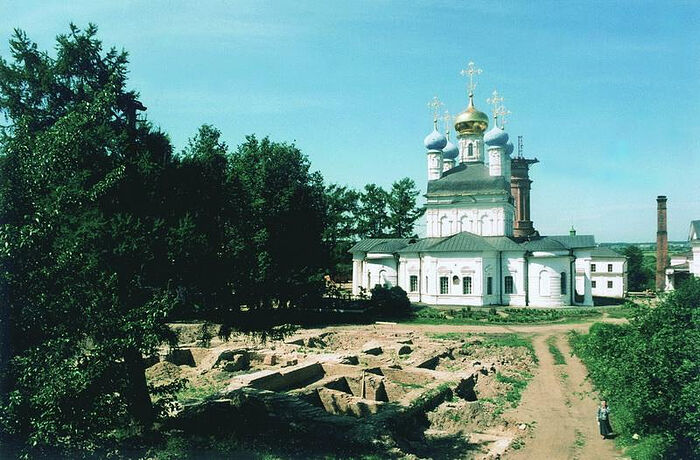 The spot where the ruined Church of the Vladimir Icon was located