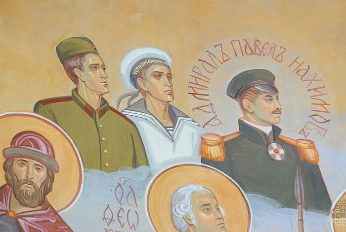 Лики русских воинов украсили храм св. Георгия Победоносца на Сапун-горе