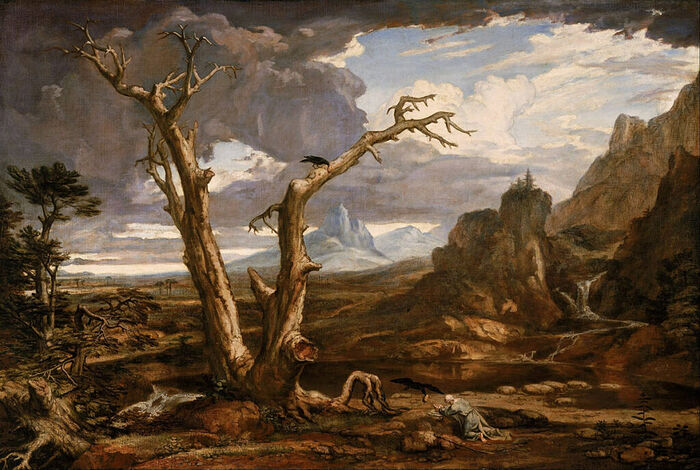 Ο Προφήτης Ηλίας στην έρημο. Ουάσινγκτον Όλστον, 1818. Μουσείο Καλών Τεχνών, Βοστώνη, ΗΠΑ