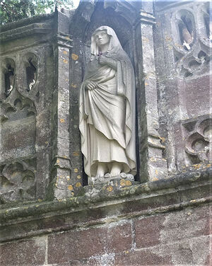Новая статуя св. Арильды, церковь св. Арильды в Олдбери-он-Северн, Глостершир (фото любезно предоставил Мартин Фарделл из прихода Олдбери-он-Северн)