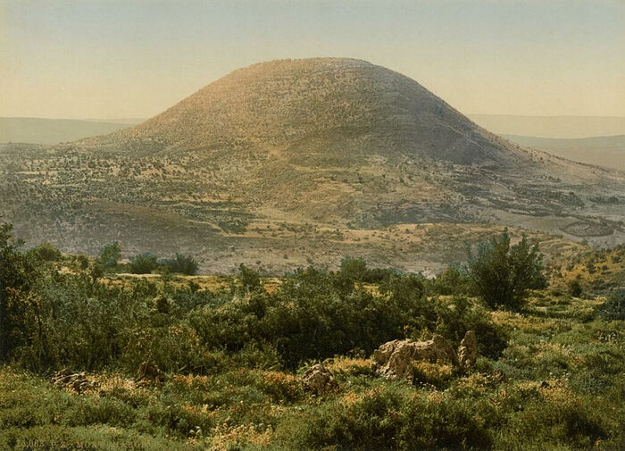 Το Όρος Θαβώρ σε φωτογραφία στα τέλη του 19ου αιώνα. Πηγή: ιστοσελίδα wikimedia.org