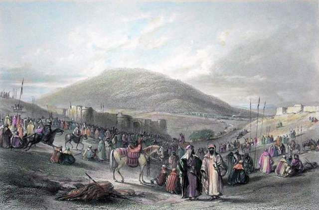 Το Όρος Θαβώρ. Ζωγραφιά από τα μέσα του 19ου αιώνα. Πηγή: wikimedia.org