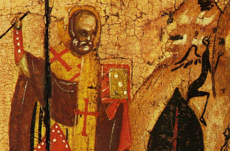 St. Nicholas expelling a demon. Photo: icon-art.info