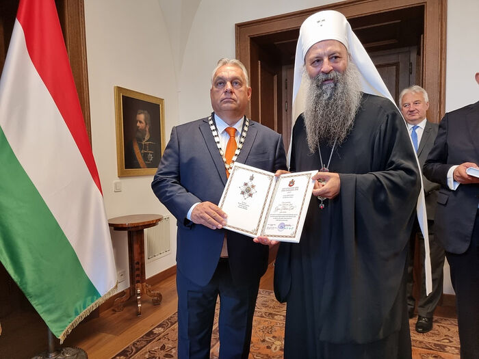 Виктор Орбан удостоен высшей награды Сербской Православной Церкви
