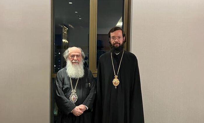 Состоялась встреча митрополита Волоколамского Антония с Предстоятелем Иерусалимской Православной Церкви