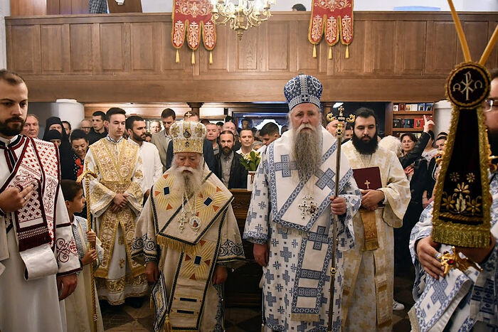 Met. Gabriel of Lovech of the Bulgarian Church (left), Met. Ioanikije of Montenegro of the Serbian Church (right). Photo: mitropolija.com