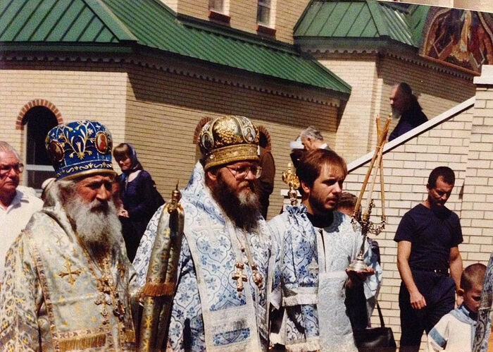 Three future First Hierarchs, L to R: Laurus, Hilarion, and Nicholas. Photo: Facebook