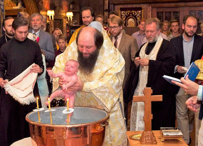 Крещение в Покровском храме г. Глен-Ков, шт. Нью-Йорк