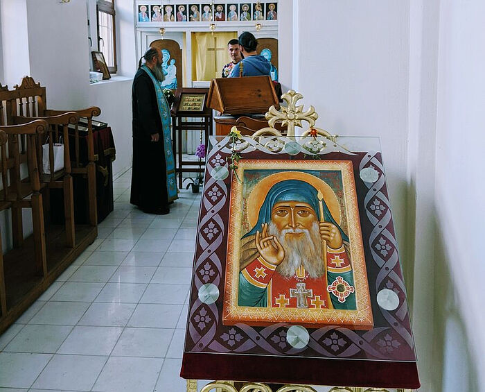 Icon of St Gabriel Urgebadze at the Assumption Church